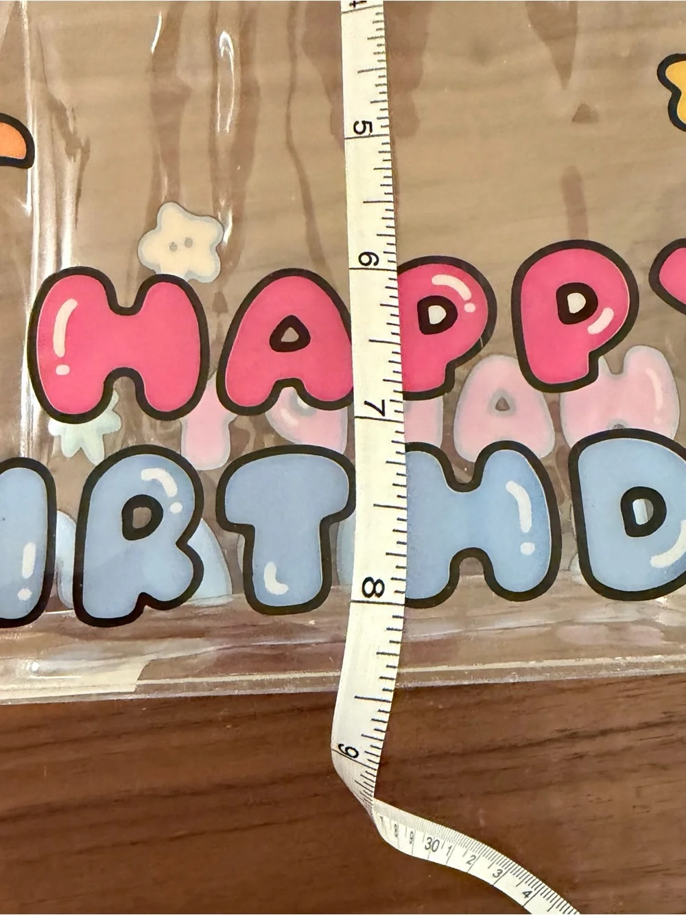 Clear Happy Birthday Tote